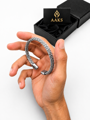 AAKS Braided Steel Bracelet | Premium Stainless Steel Bracelet