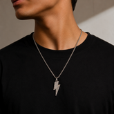 AAKS Thunder Spark Pendant | Premium Iced-Out Lightning Pendant