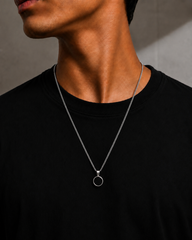 AAKS Eclipse Pendant | Premium Steel Circle Pendant