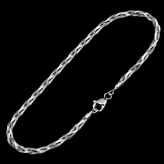 AAKS Infinity Weave Chain (Silver) | Premium Stainless Steel Braided Chain