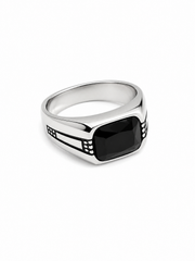 AAKS Onyx Prestige Ring | Premium Stainless Steel Statement Ring