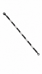 AAKS Vertex Bracelet | Premium Stainless Steel Black & Silver Bracelet