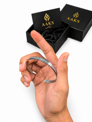 AAKS Ayat Ul Kursi Bracelet | Islamic Stainless Steel Cuff Bracelet
