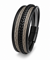 AAKS Obsidian Heritage Bracelet | Premium Leather Bracelet