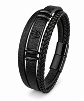 AAKS Shadow Crown Bracelet | Premium Leather Bracelet