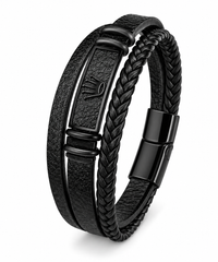 AAKS Shadow Crown Bracelet | Premium Leather Bracelet