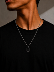 AAKS Noir Tag Pendant | Premium Steel Tag Pendant