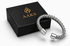 AAKS Braided Steel Bracelet | Premium Stainless Steel Bracelet