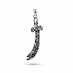 AAKS Zulfiqar Sword Pendant | Premium Steel Islamic Pendant