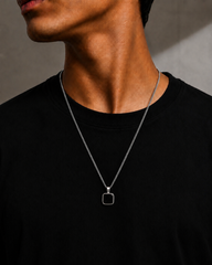 AAKS Signature Square Pendant | Premium Stainless Steel Pendant