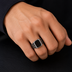 AAKS Eclipse Signet Ring | Premium Stainless Steel Statement Ring