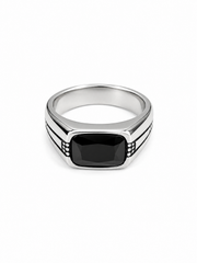 AAKS Onyx Prestige Ring | Premium Stainless Steel Statement Ring