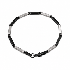 AAKS Vertex Bracelet | Premium Stainless Steel Black & Silver Bracelet