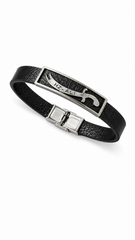 AAKS Haider Honor Bracelet | Premium Leather & Stainless Steel Bracelet