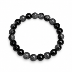 AAKS Obsidian Ember Bead Bracelet