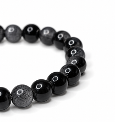 AAKS Obsidian Ember Bead Bracelet