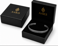 AAKS Ayat Ul Kursi Bracelet | Islamic Stainless Steel Cuff Bracelet