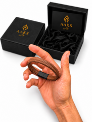 AAKS Terra Bracelet | Premium Braided Leather Bracelet