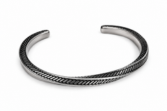 AAKS Carbon Edge Cuff | Premium Stainless Steel Bracelet