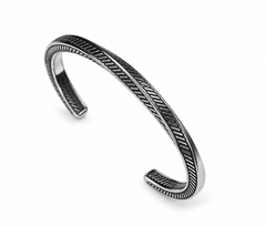 AAKS Carbon Edge Cuff | Premium Stainless Steel Bracelet