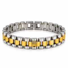 AAKS Royal Crest Bracelet | Premium Stainless Steel Luxury Link Bracelet